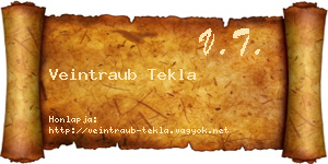 Veintraub Tekla névjegykártya